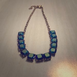 J. Crew Iridescent Blue and Green Necklace